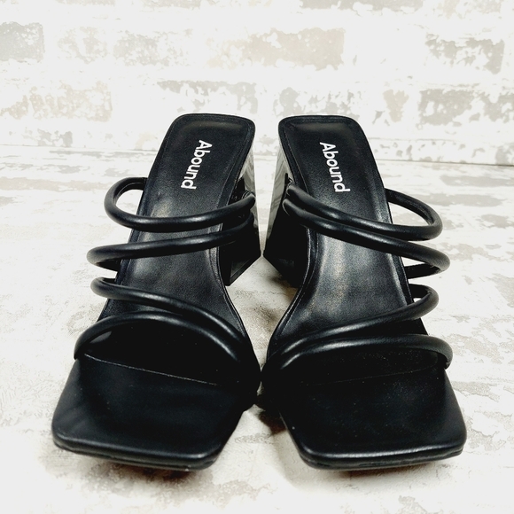 New Abound Austry Black Tubular Strappy Heeled Sandal i567 - Picture 3 of 11